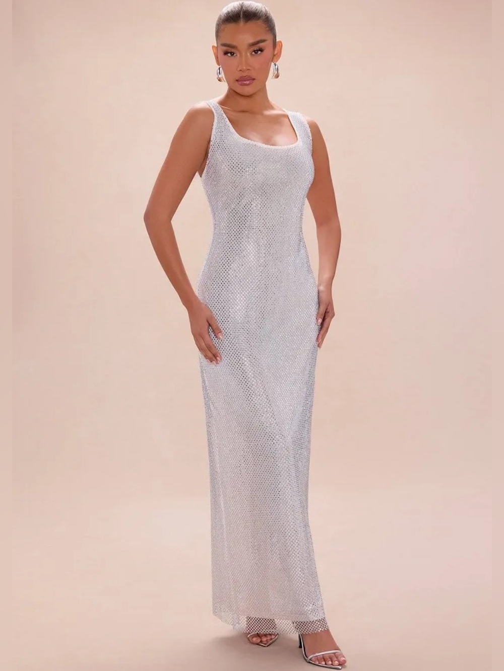 Dazzling Nights Rhinestone Maxi Dress